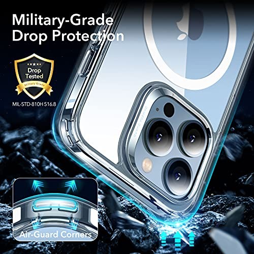 for Case, Compatible with MagSafe, Shockproof iPhone 13 Pro Max A-Clear
