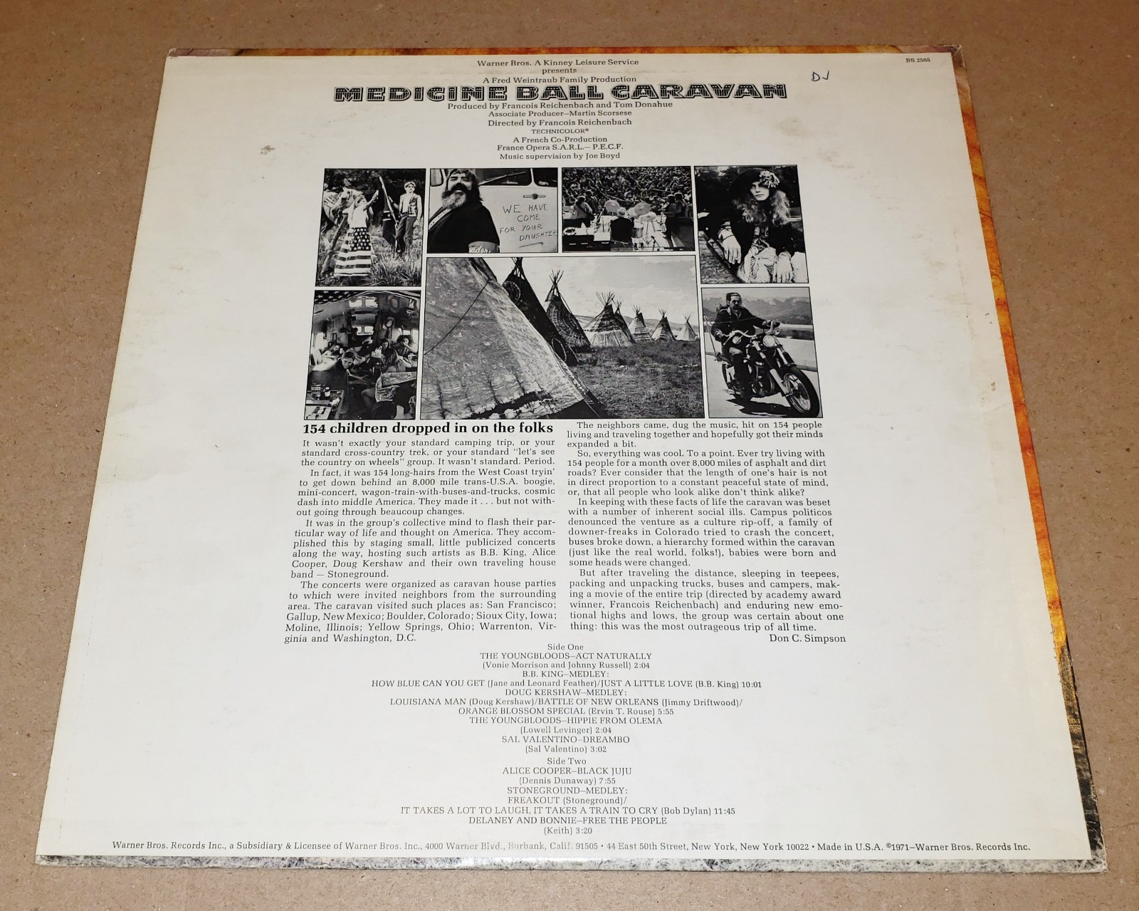 MEDICINE BALL CARAVAN RARE 1971 WHITE LABEL PROMO VINYL MINT-/MINT- ALICE COOPER