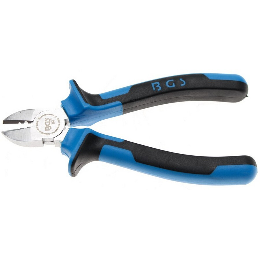 diagonal cutting cutter l.165 w/blue-black wire stripper - code bgs394 FBGS394 B
