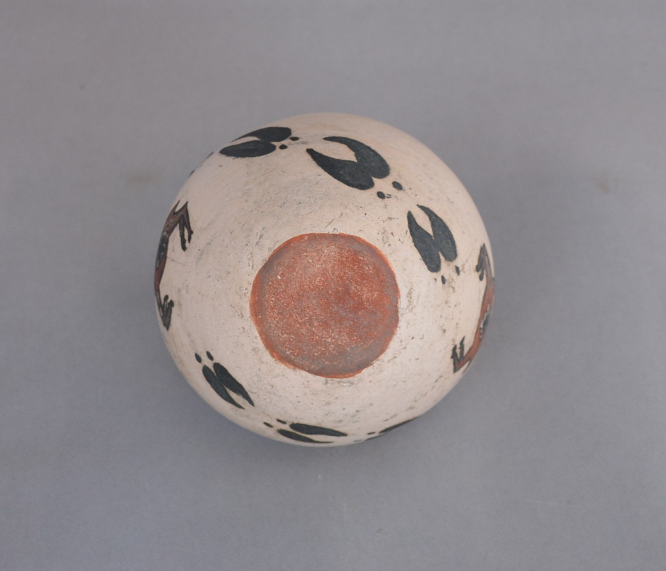 Old Zuni Deer Pot - Deer Tracks - 6" Tall x 5" Across