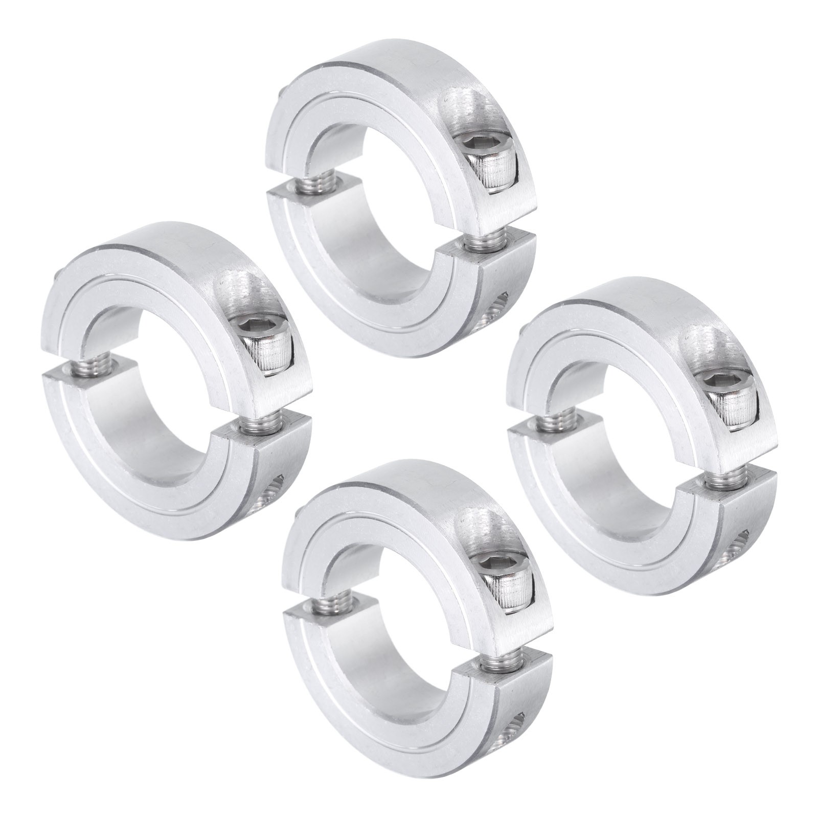 4pack Double Split Shaft Collar 1" Bore Aluminum Clamping Collar 1-3/4" OD