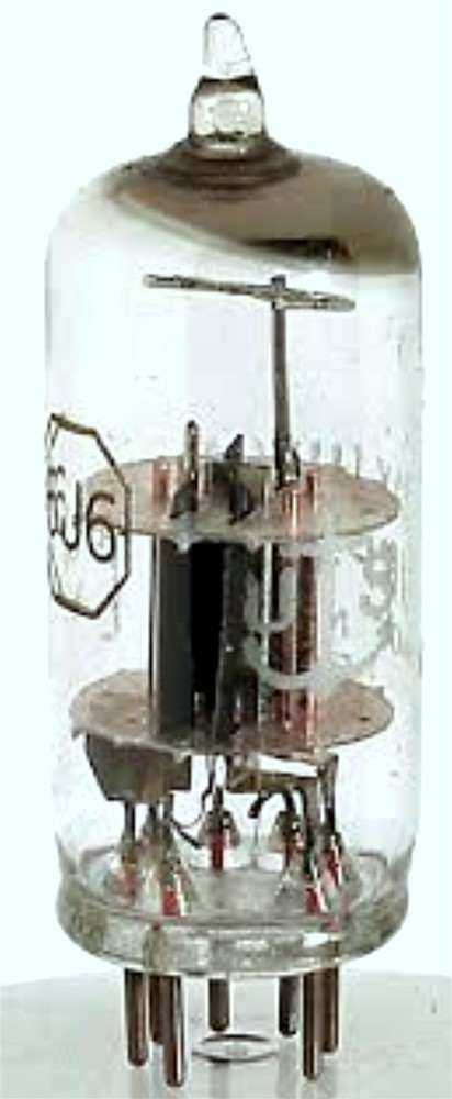 6J6 TUBE SILVERTONE TESTED & BOXED VINTAGE COMMERCIAL SURPLUS