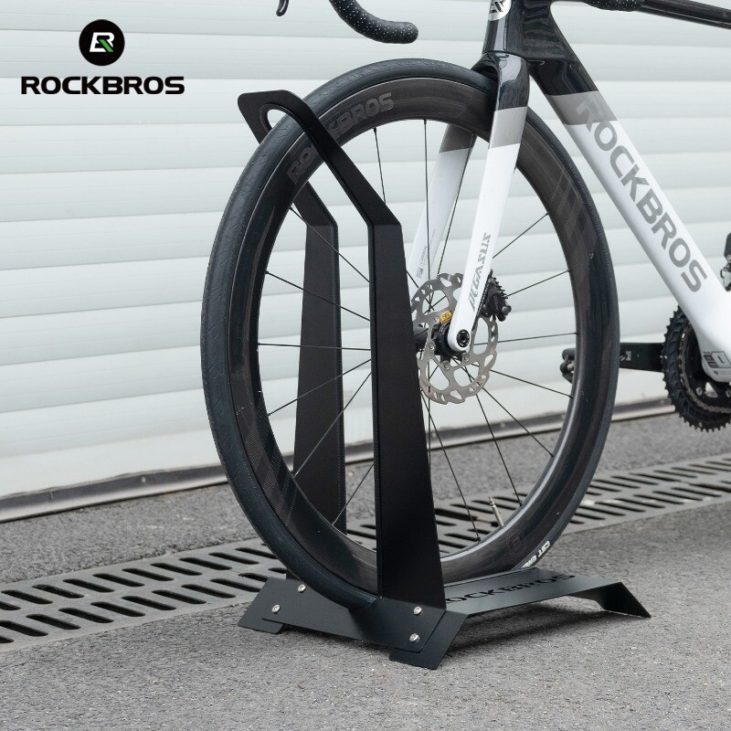 ROCKBROS Bike Floor Stand Rack For Indoor Storage Garage L - Shaped Carbon Steel