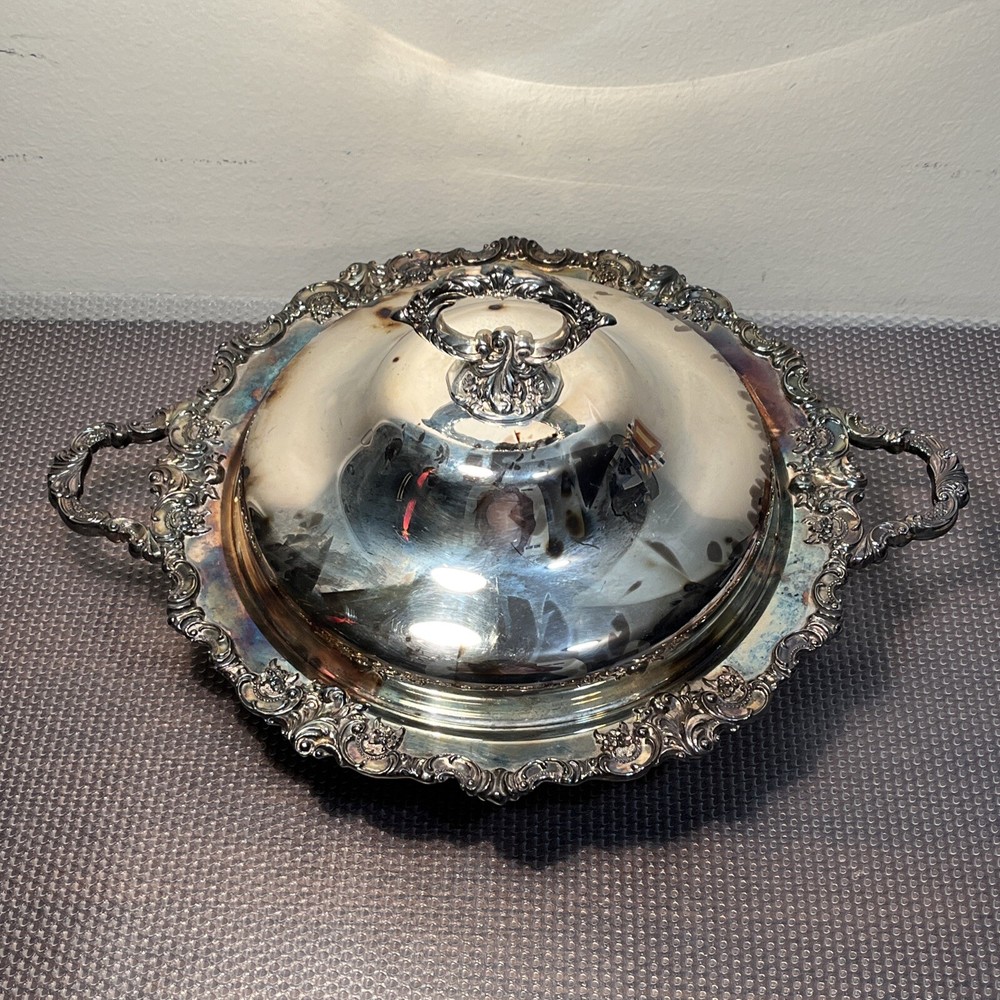 Baroque By Wallace 744 Serving Dish Bowl With Lid