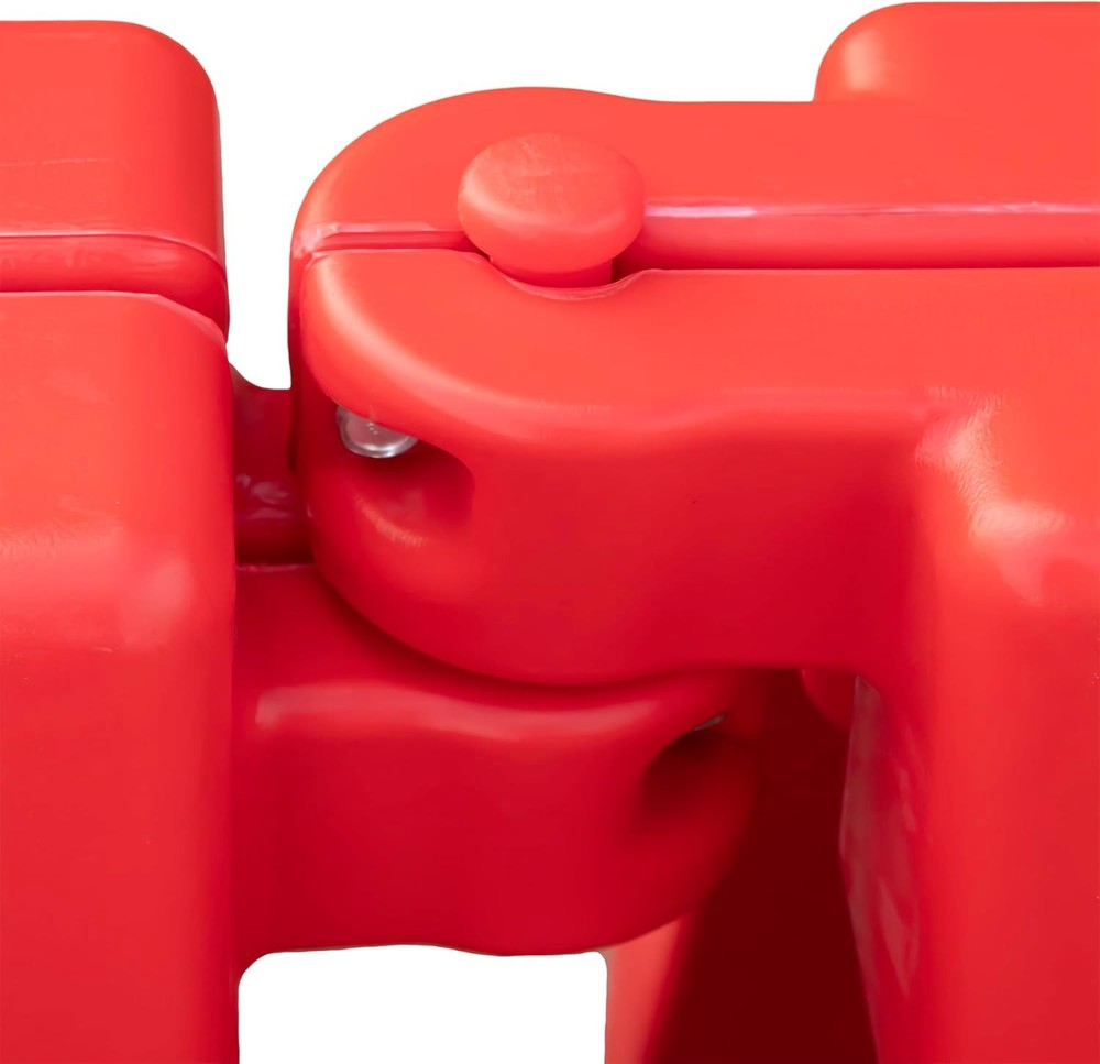 Electriduct Stackable Water Filled Plastic Traffic Safety Barriers - Red