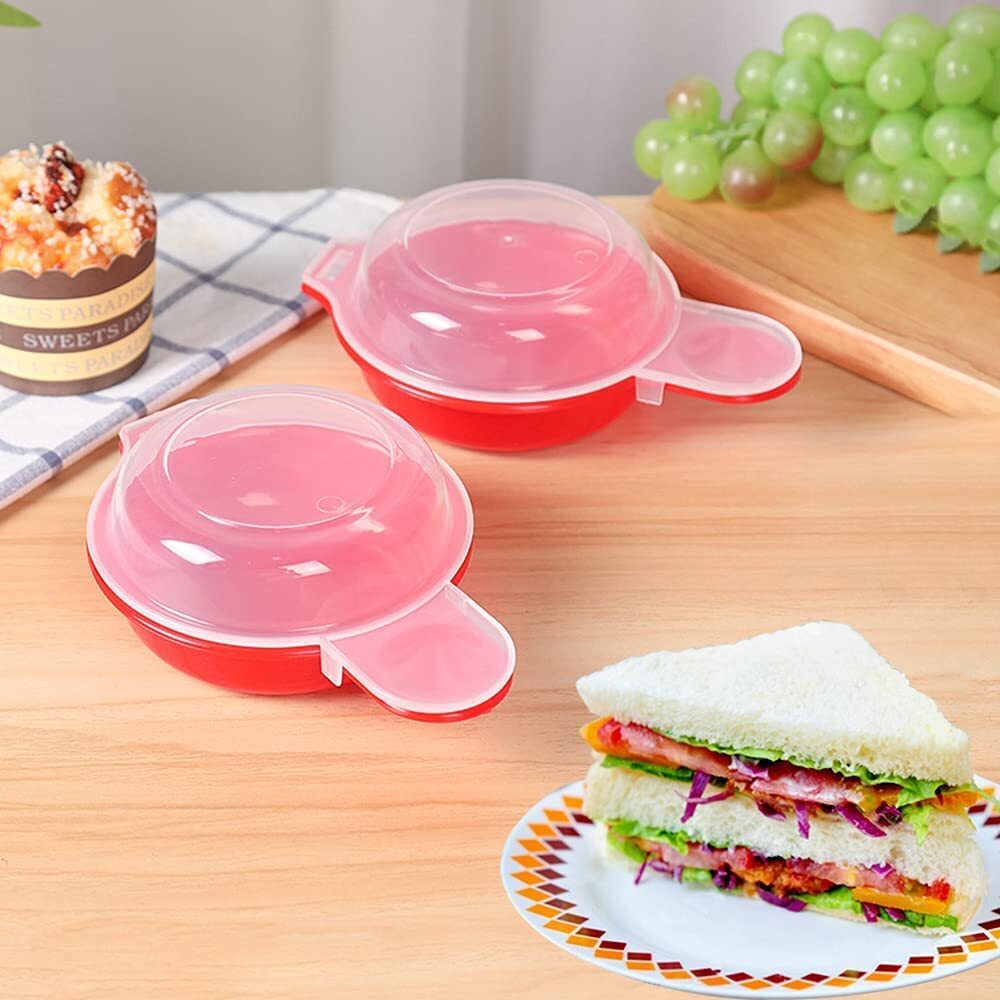 2 Pack Microwavable Non-Stick Omelet Maker Egg Cooker Pancake Mold Egg Roller