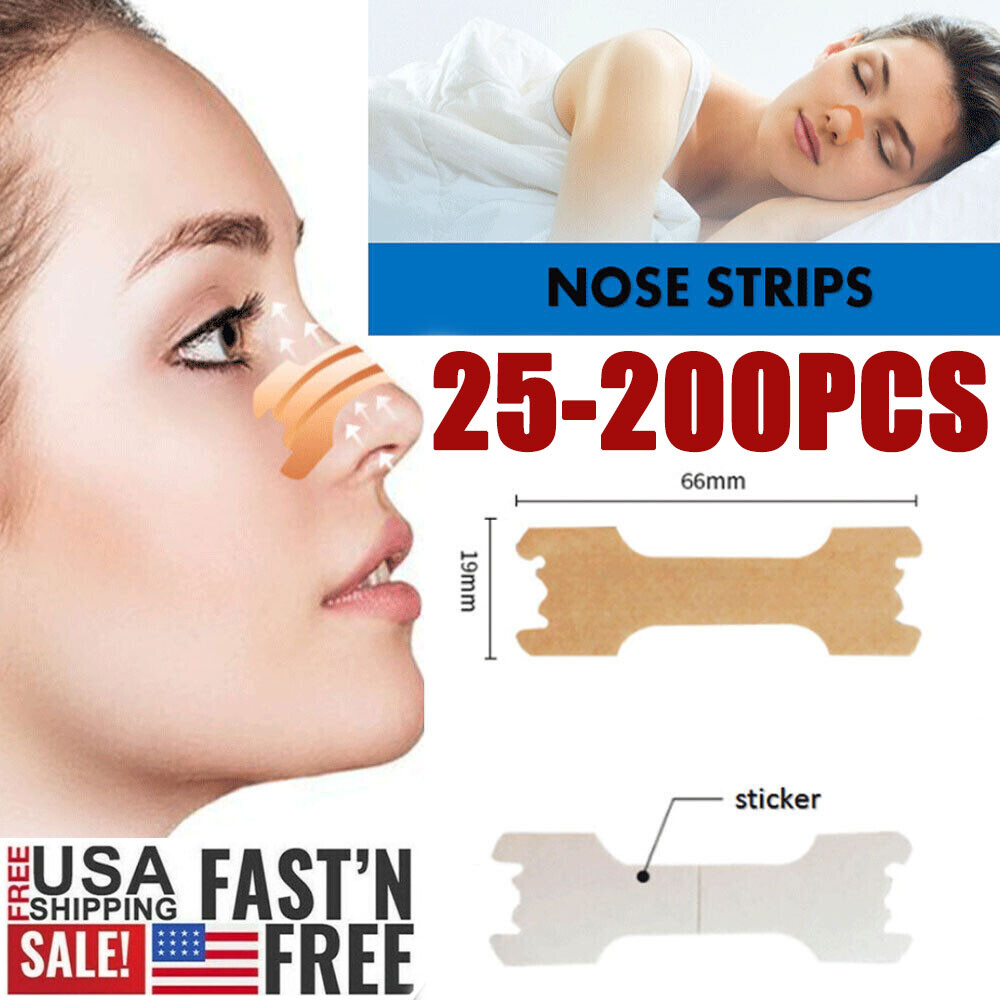 NASAL STRIPS Breathe Nose Better Reduce Snoring Right Sleep Now Apnea Adhesive