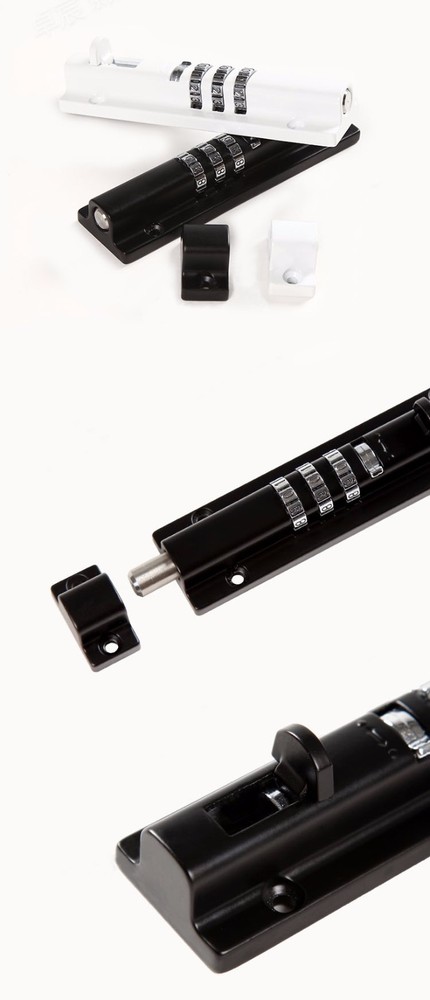 Combination Bolt Gate Lock Black (OWACH AL971) Combi bolt latch SUS Sliding bolt