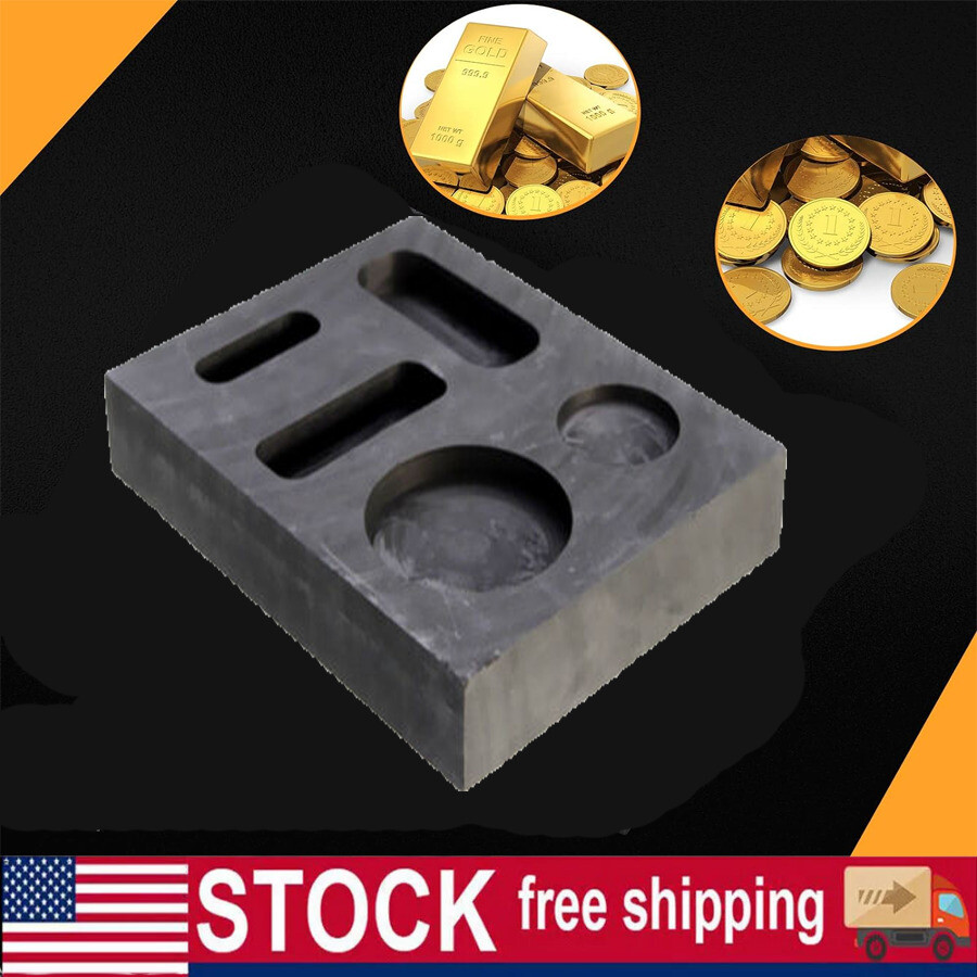 Graphite Ingot Mold for Gold Silver Copper Tin Melting Casting Refining