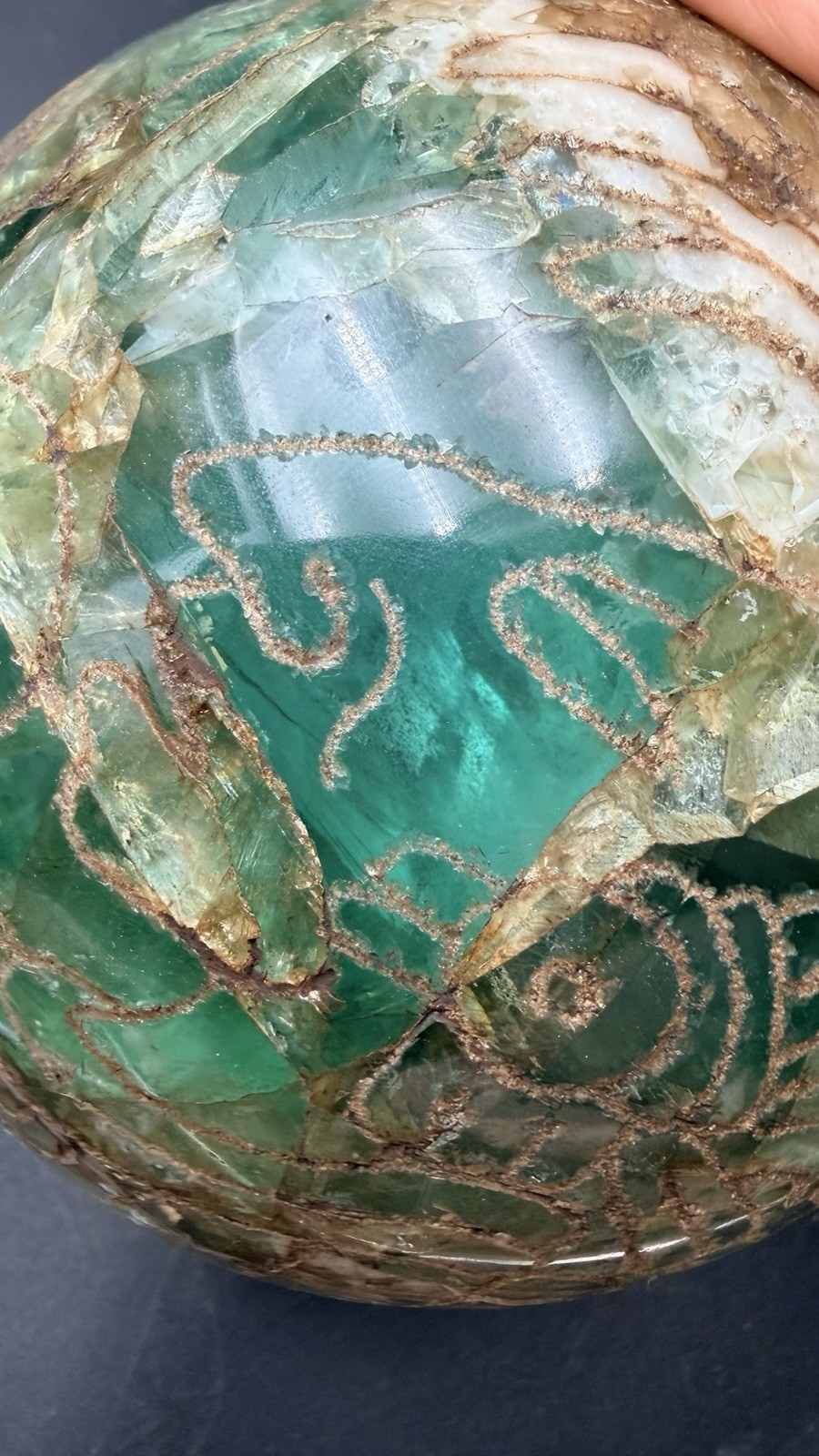 Pre Maya Fluorite Sphere From Tula Hidalgo Mexico