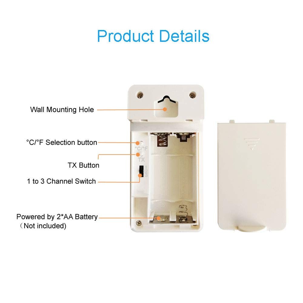SMARTRO Wireless Remote Sensor Indoor Outdoor Thermometer Replacement for...