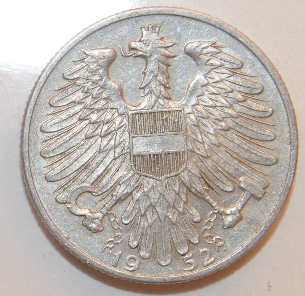 1952 Austria 5 Schilling lot 649