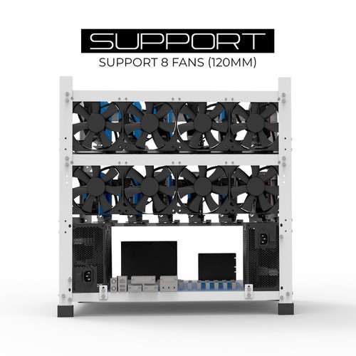 AAAwave The Sluice V2 12GPU Open Frame Mining Rig Frame Chassis