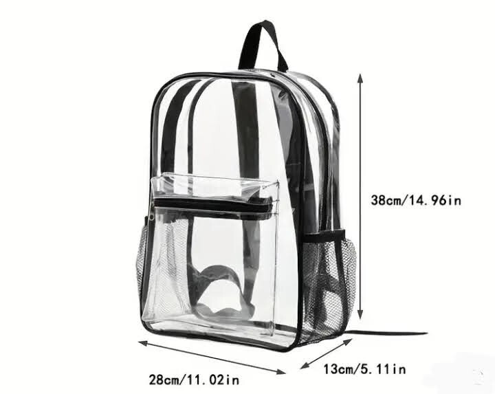 clear backpack heavy duty transparent bookbag