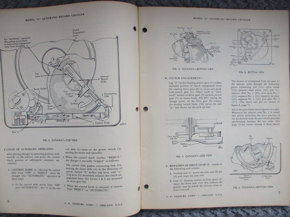 Seeburg Model “L” Automatic Record Changer Service Manual