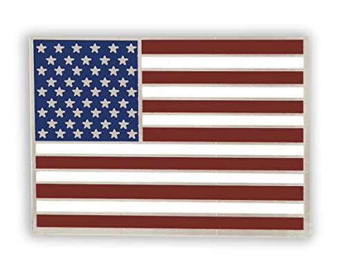 Forge American Flag Lapel Pin - Silver Plated Rectangle Bulk (1 Pin)