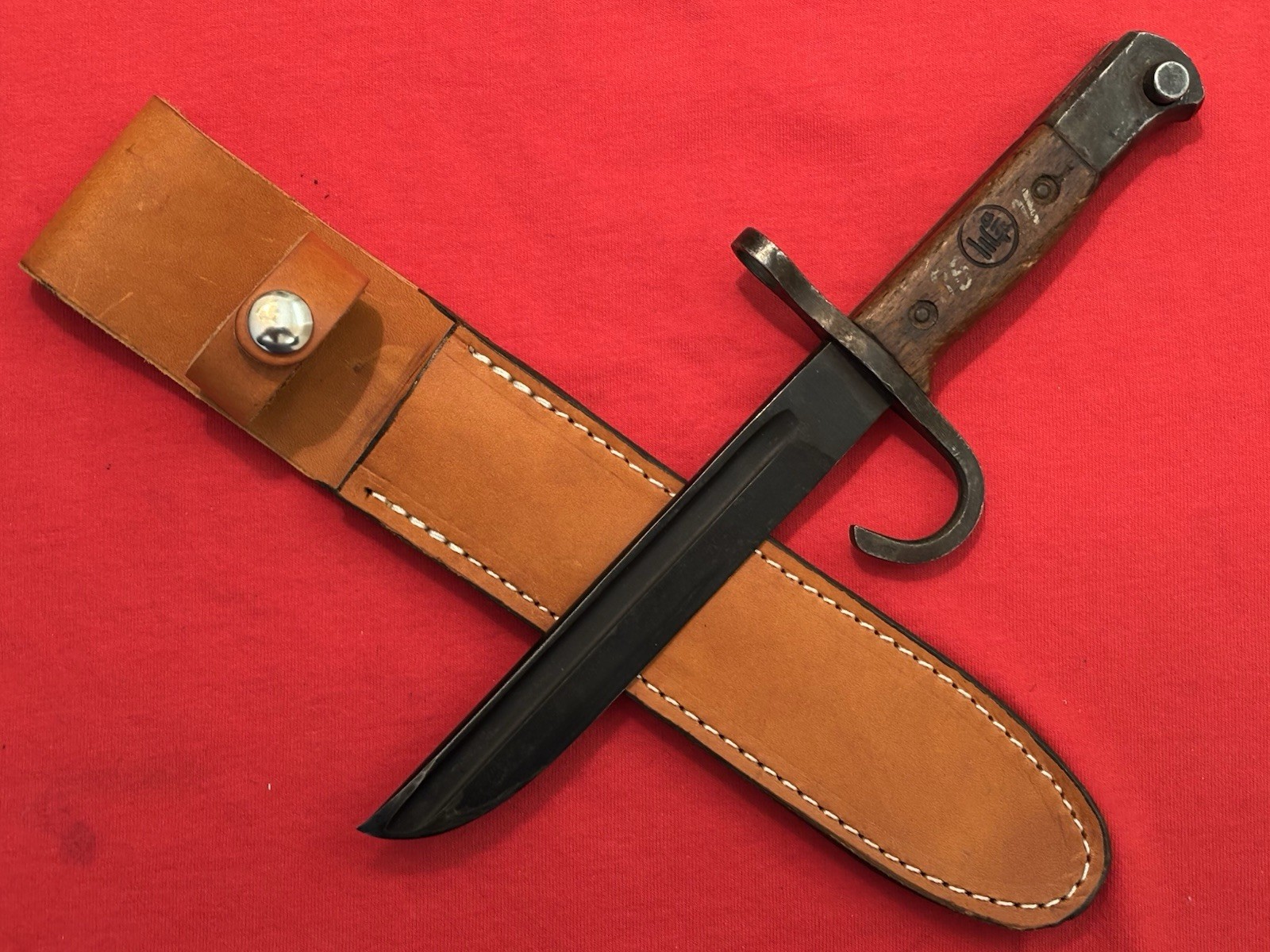 WW2 EARLY JAPANESE - HIRARI SEIKI BAYONET MADE TO A THEATER KNIFE - & NEW SHEATH