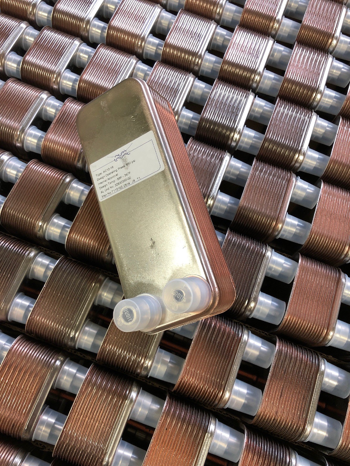 NEW, ALPHA LAVAL, AC10-16, BRAZED PLATE HEAT EXCHANGER, -58 - 347F, R410A. (41C)