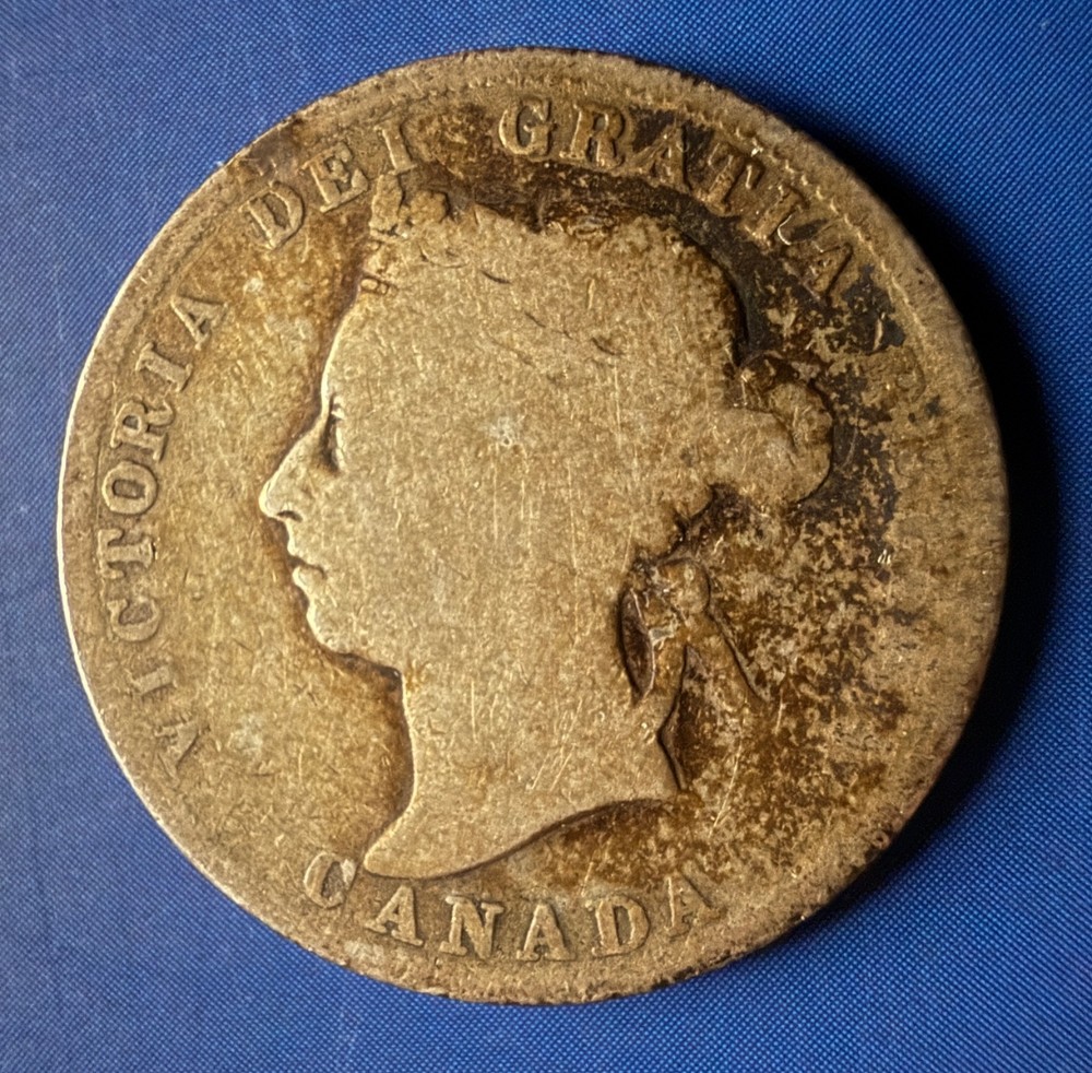 1892 Canada Silver 25 Cents Quarter