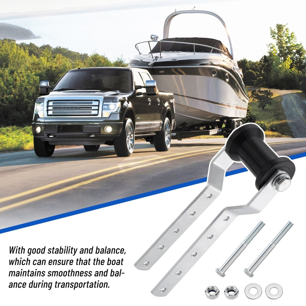 4" Adjustable Tongue Keel Roller Bracket Assembly for 2" Boat Trailer Replace