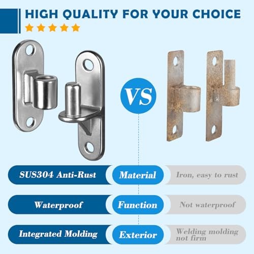 Gate Hinges Heavy Duty Gate Hinges, 4Pack(8Pcs) 4Pack(8pcs) without screws