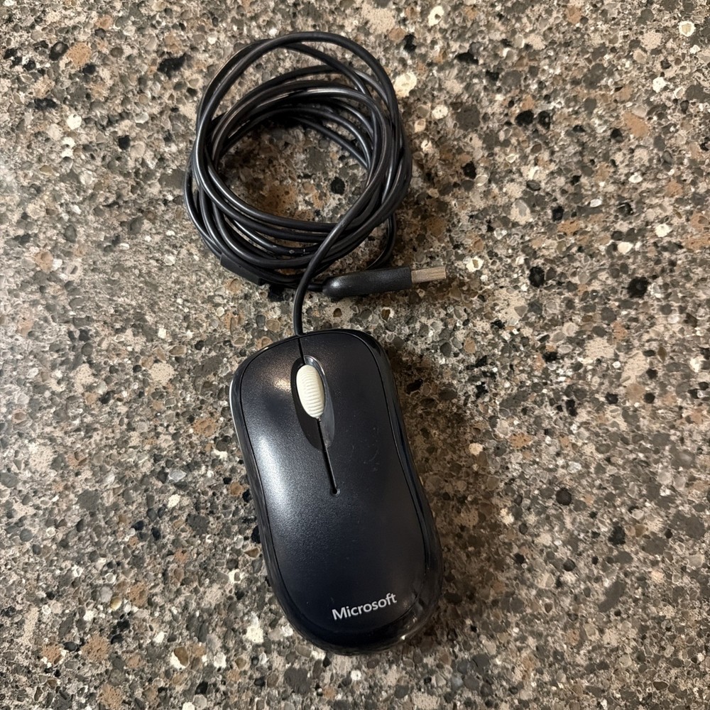 Microsoft Basic Optical Mouse V 2.0 Model 1113 USB Wired Black