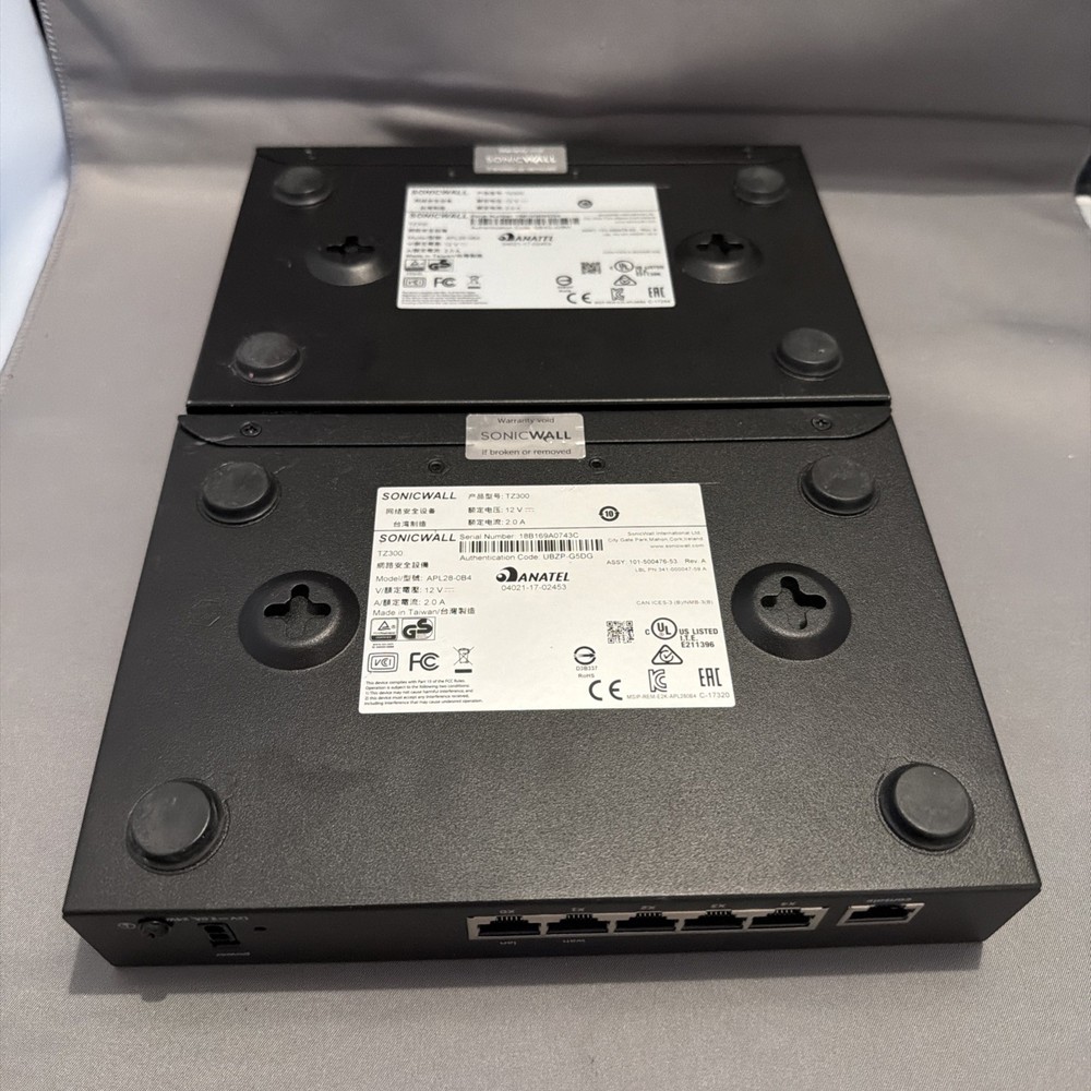 2 SonicWALL TZ300 Firewall Appliance APL28-0B4 Untested No Plug