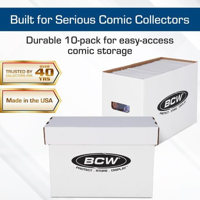 Short Comic Storage Box - 3 Pack | Holds 150-175 Current/Silver Age Comics | Sta