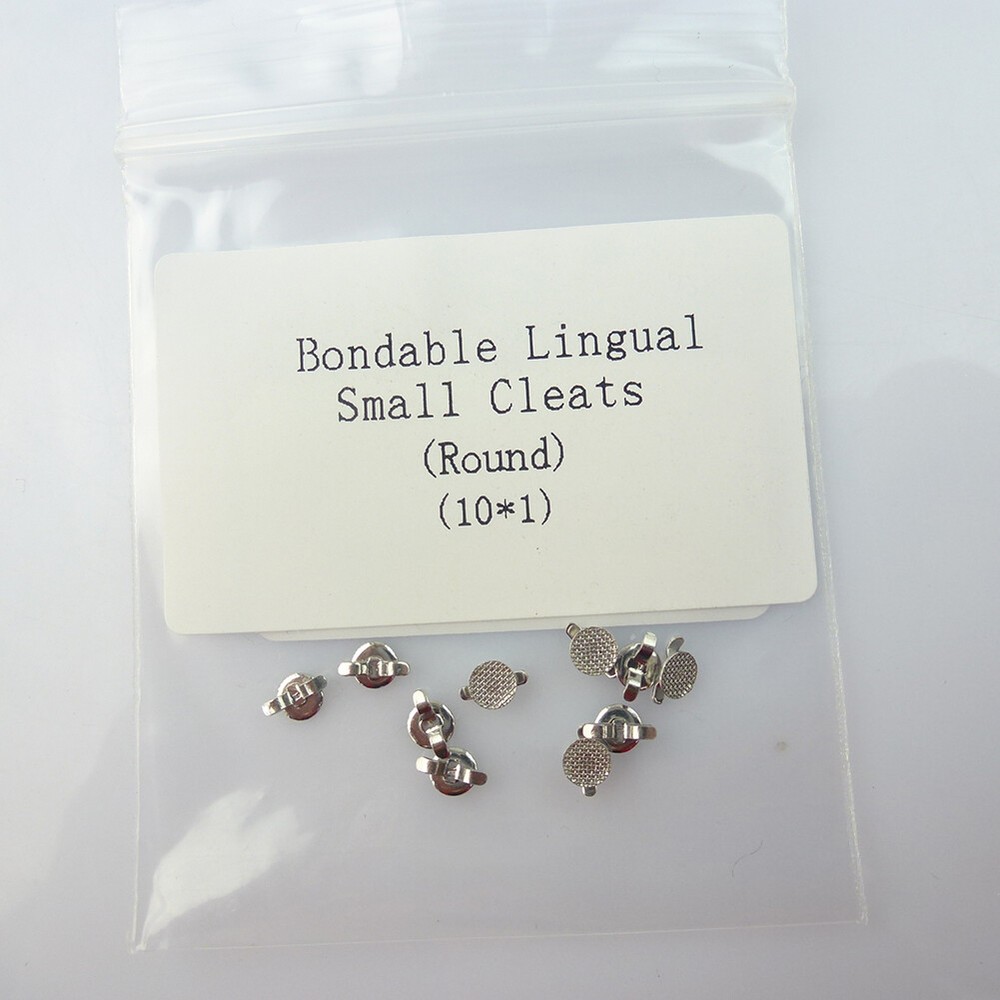 10PCS Orthodontic Lingual buttons Round/Rectangle Direct Bond Eyelets mesh base