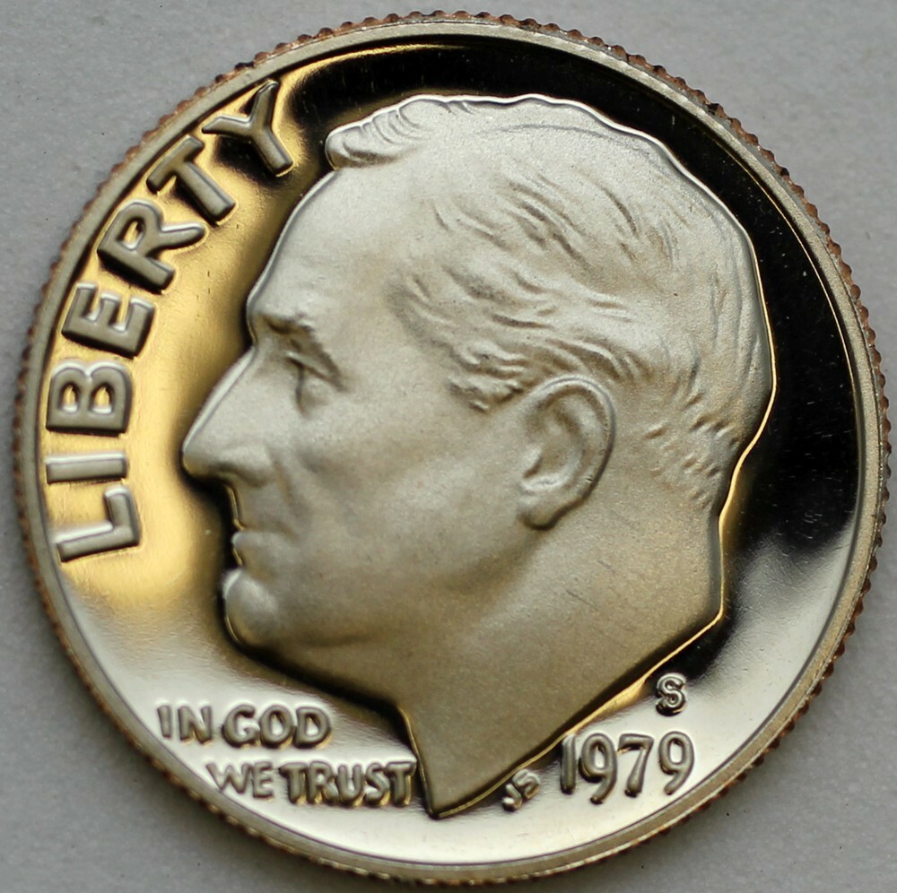 1979-S Type 2 Roosevelt Dime Proof - T2 "Clear S"