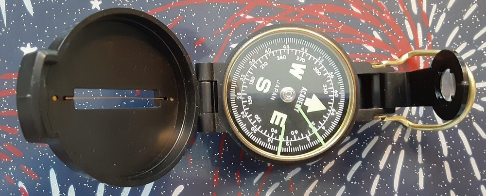 Engineer Lensatic Compass- Made In Japan VINTAGE