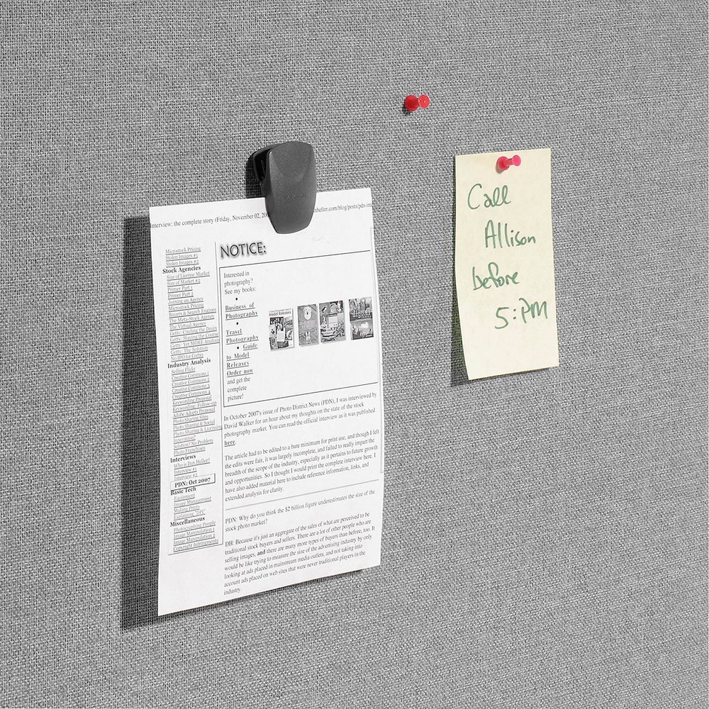 48-1/4"W x 46"H Office Partition Panel with Pass-Thru Cable Gray