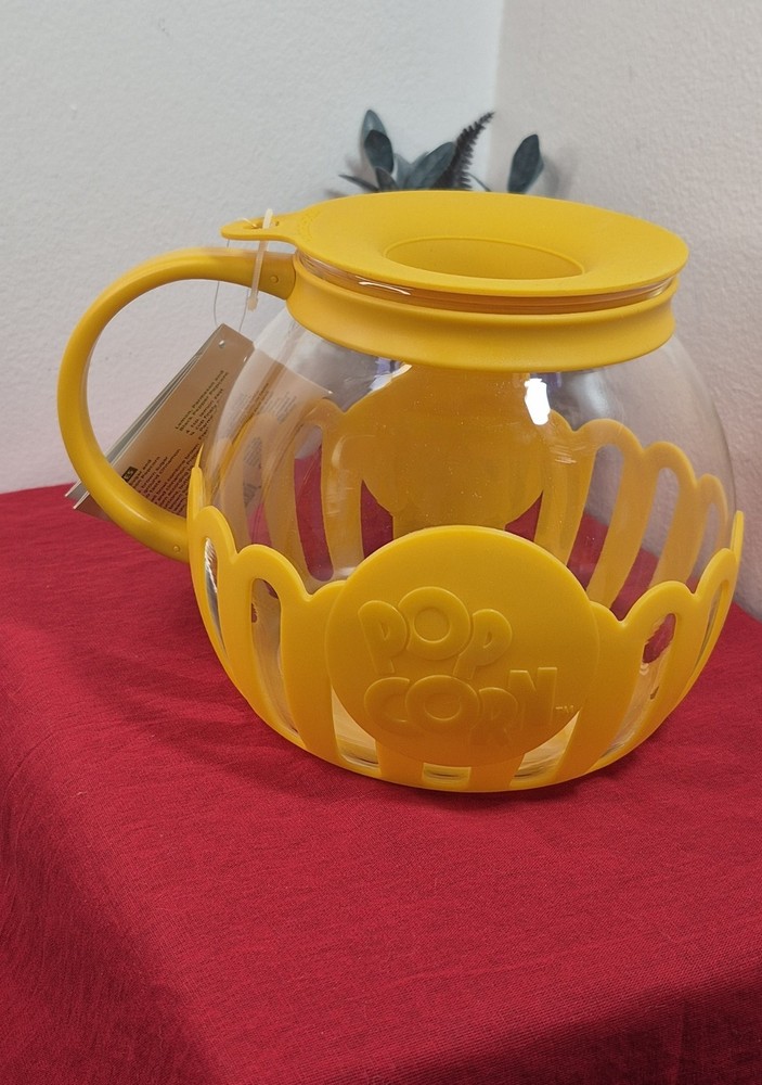 Ecolution Micro-Pop 3 Qt. Microwave Popcorn Popper Yellow NWT