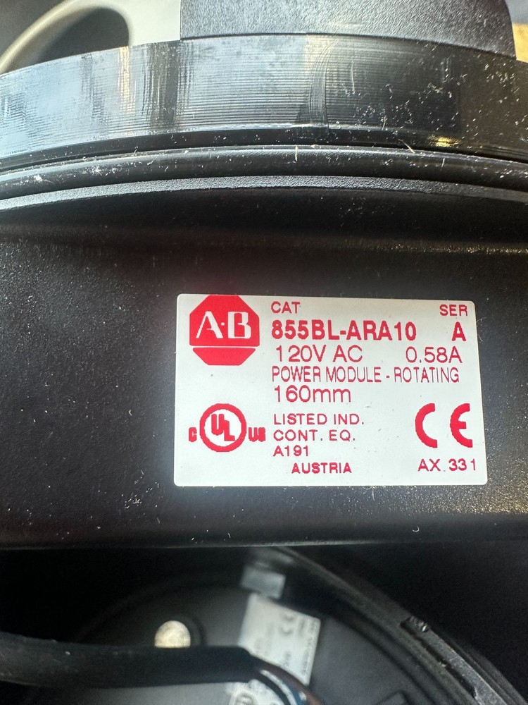 Allen-Bradley 855BL-ARA10 Red Rotating Beacon Strobe Light
