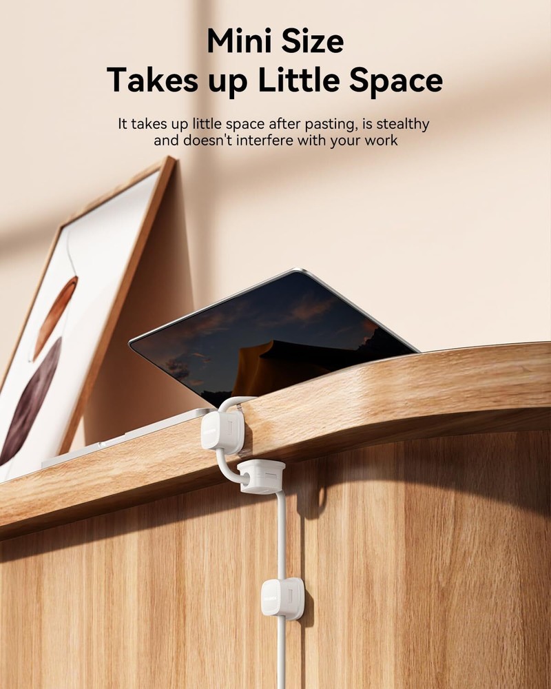 6-Pack Cable Clips Cord Organizer-Cable Smooth Adjustable Rocoren Desk Cable Ma