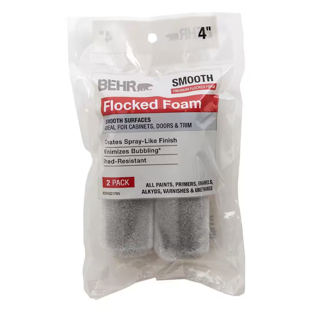 4 in Premium Flocked Foam Roller Covers (2-Pack)