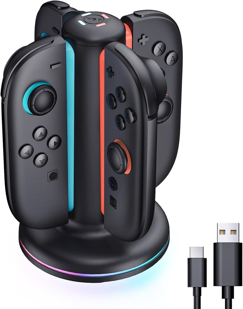 New Switch Controller Charger for Nintendo Switch Joy-Cons Charging Dock Station