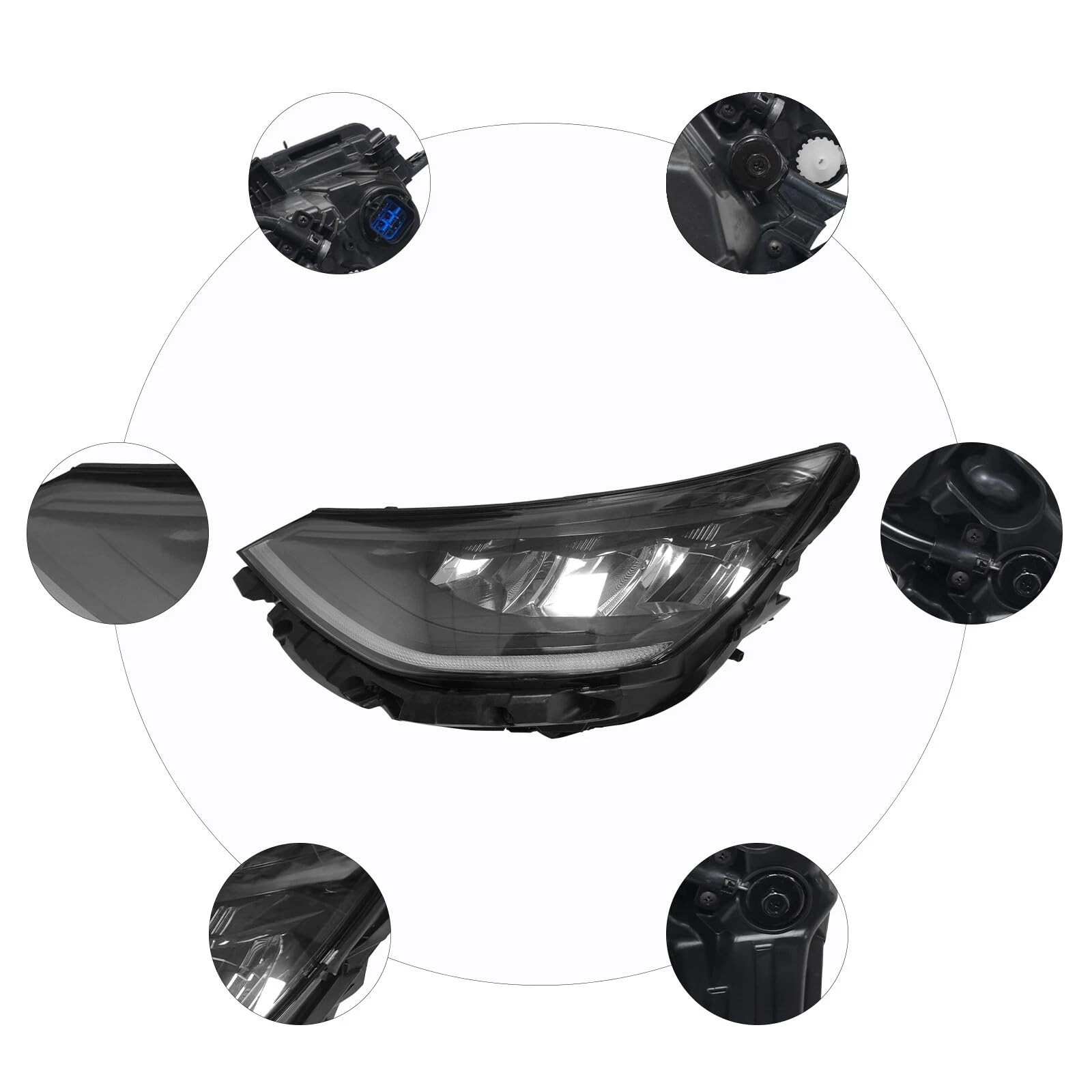 LED Headlight Assembly for 2020 2021 2022 Hyundai Sonata Left Side Headlamp
