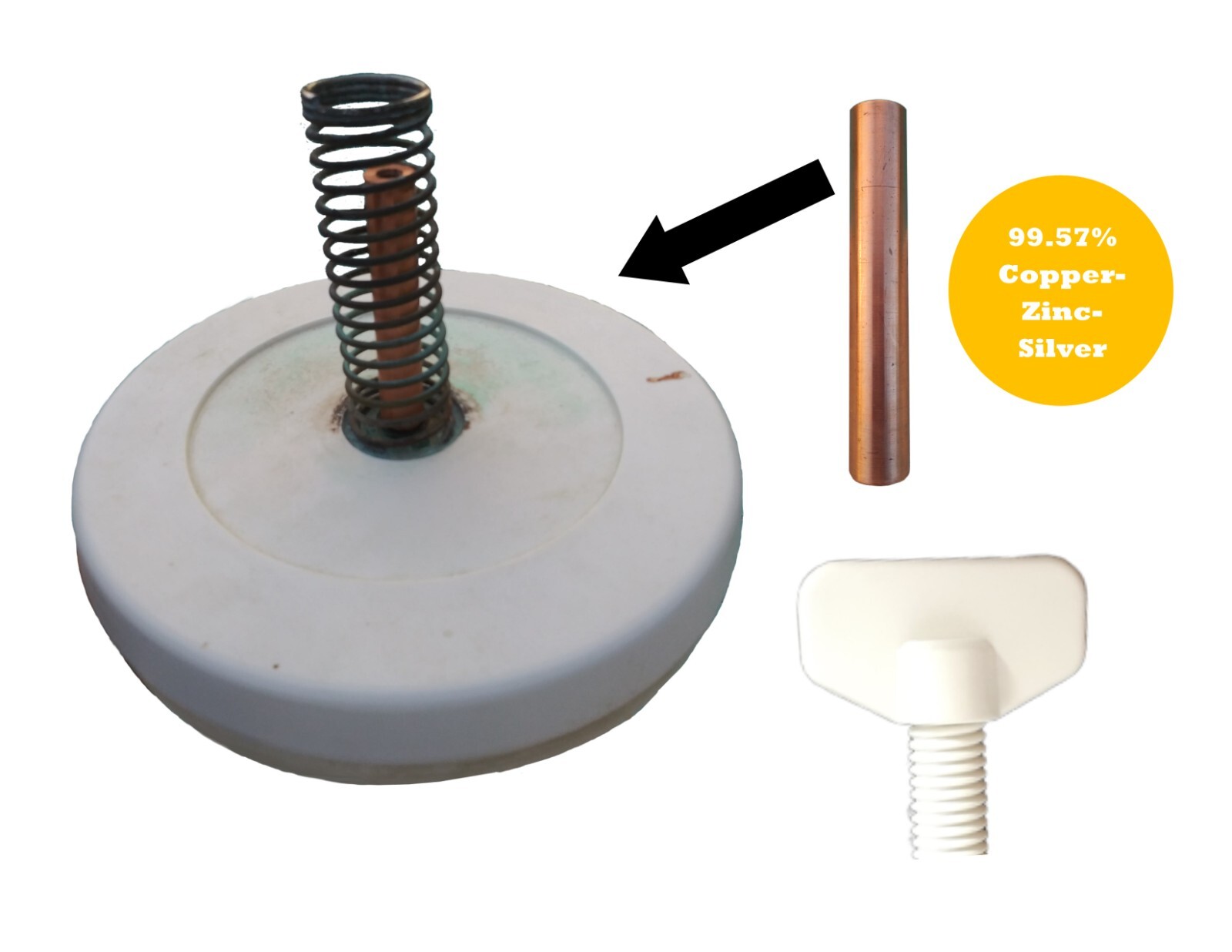 Replacement Solar Copper Anode for Remington Solar Ionizer Purifier Cleaner