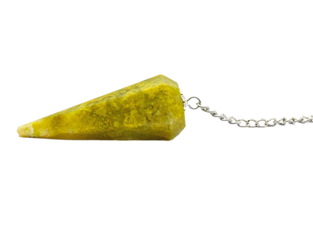 Green Opal Dowsing Crystal Pendulum