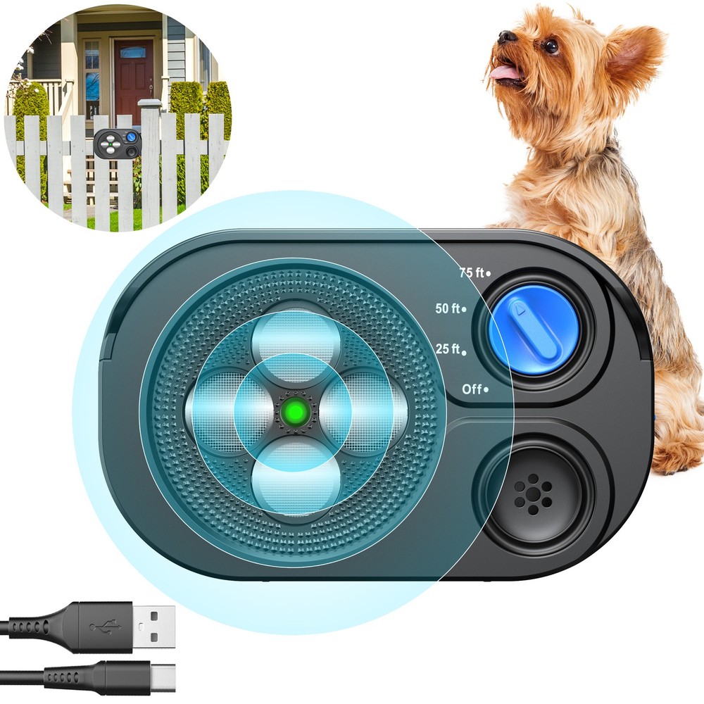 Automatic ultrasonic safety bark stop device, dog trainer, anti barking device,-