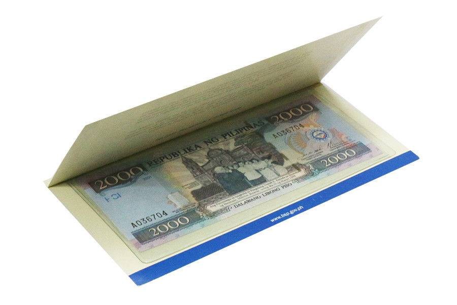 Philippines 2000 Piso, 2001, P-189c, UNC, Commemorative, Folder