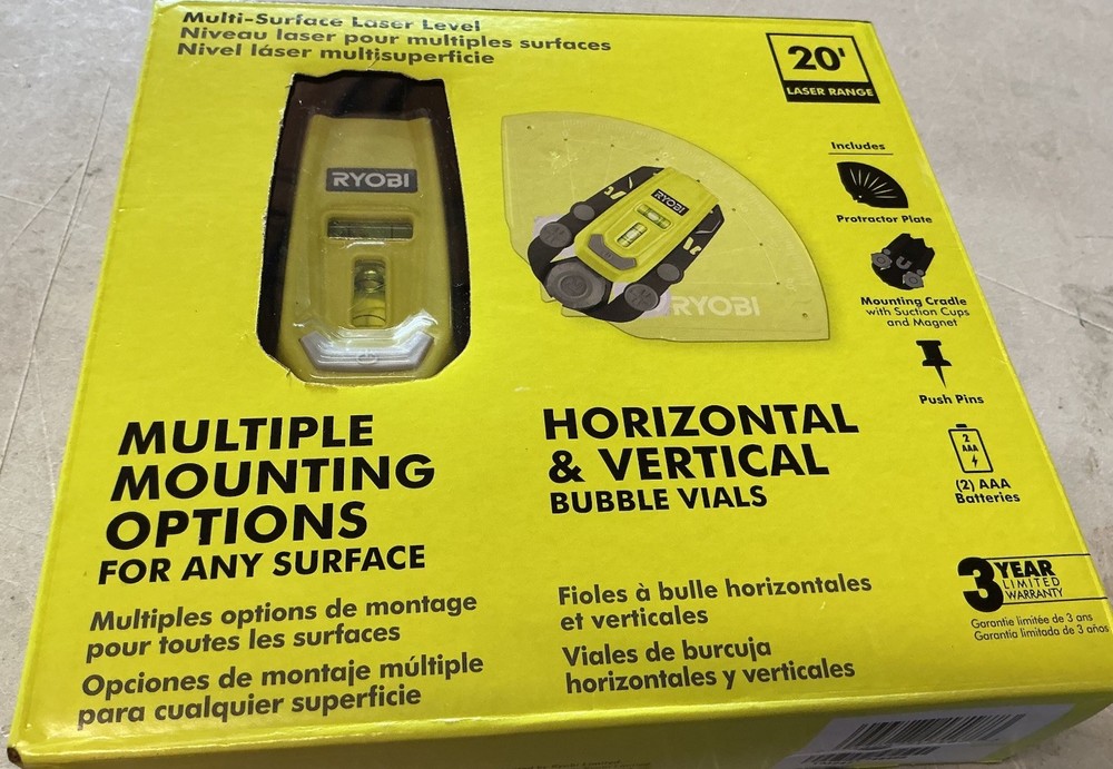 RYOBI ELL1750 Multi Surface Laser Level  NEW