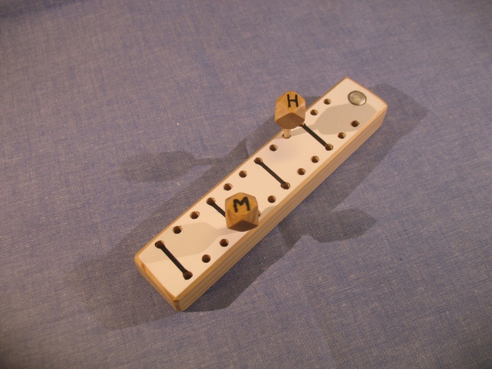 BW Binary Digital Horizonal/Vertcl Interchangeable Clock Time Marker Artist Made