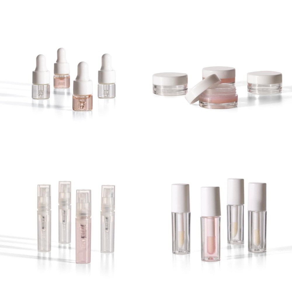 Mini Makeup Containers Depotting Cosmetic Sample Jars Refillable Bottles Set