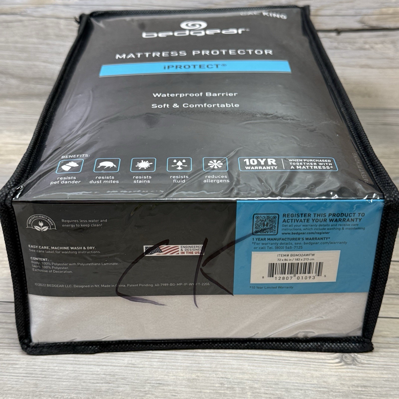 Bedgear iProtect Cal King Mattress Protector NEW 72x84 in.