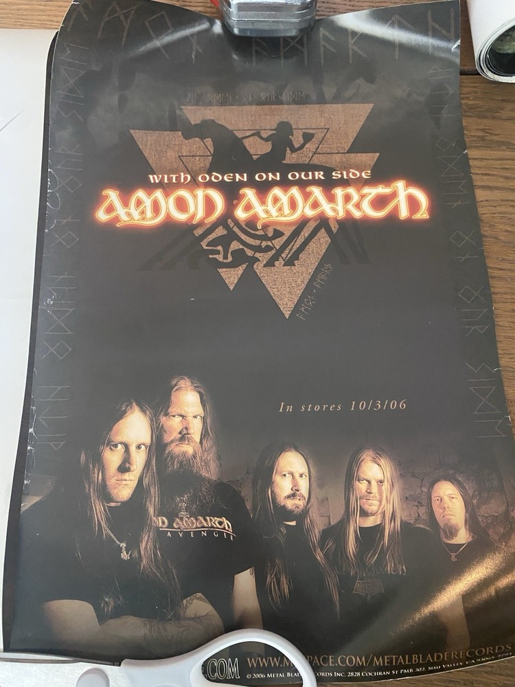 Amon Amarth WITh ODEN ON OUR SIDE 2000 2 posters one signed