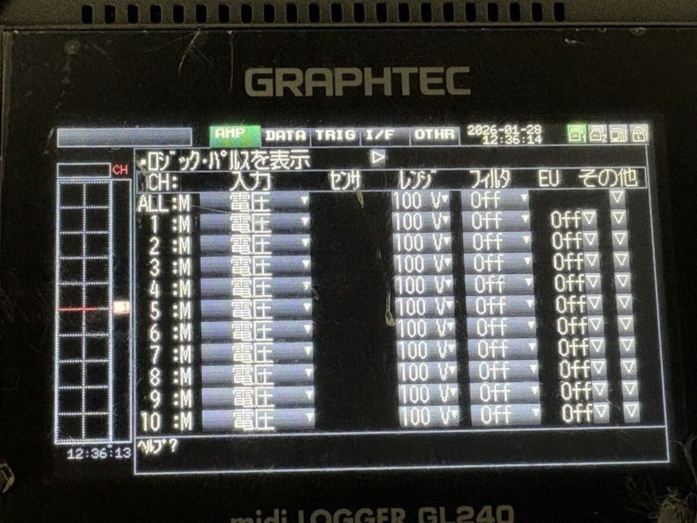 GRAPHTEC midi LOGGER GL240 Isolated Multi-channel Data Logger Power Supply OK