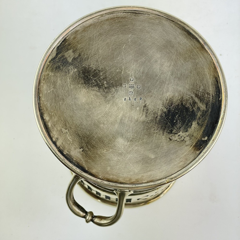 Antique Silver Plated Bottle Coaster 16cm High