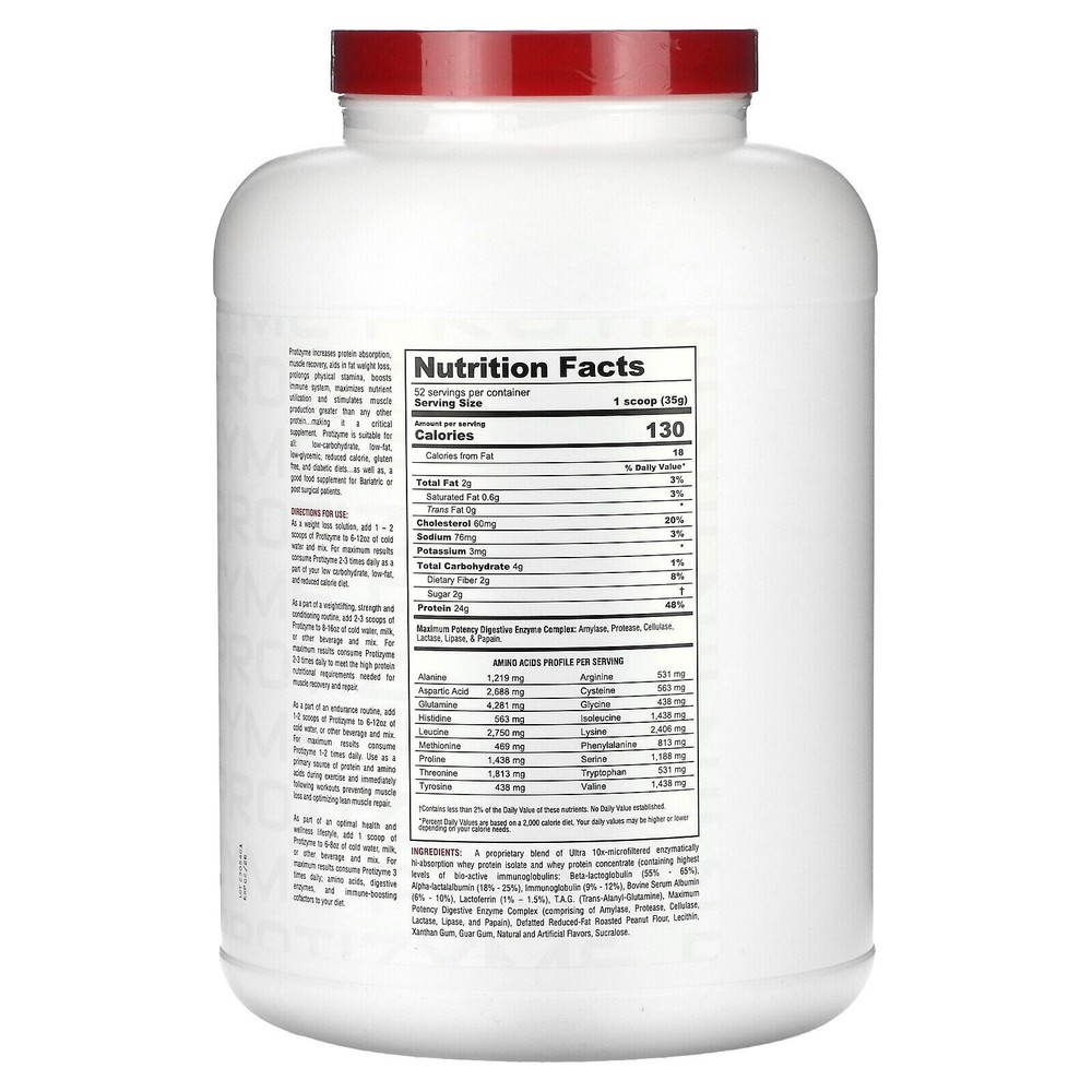 Protizyme, Specialized Designed Protein, VANILLA 4 lb (1,820 g)
